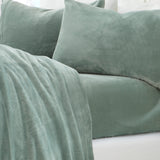 4-Piece Solid Plush Sheet - Velvet Luxe Collection