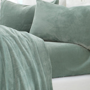 4-Piece Solid Plush Sheet Set - Velvet Luxe Collection
