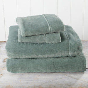4-Piece Solid Plush Sheet Set - Velvet Luxe Collection
