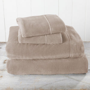 4-Piece Solid Plush Sheet Set - Velvet Luxe Collection
