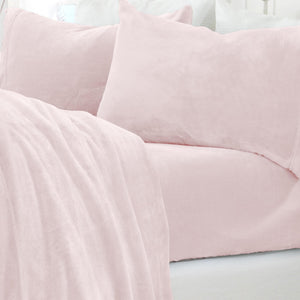 4-Piece Solid Plush Sheet Set - Velvet Luxe Collection