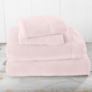 4-Piece Solid Plush Sheet Set - Velvet Luxe Collection