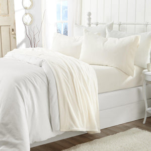 4-Piece Solid Plush Sheet Set - Velvet Luxe Collection