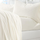 4-Piece Solid Plush Sheet - Velvet Luxe Collection