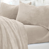 4-Piece Solid Plush Sheet - Velvet Luxe Collection