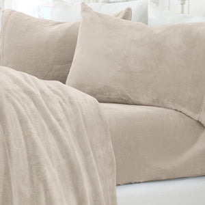 4-Piece Solid Plush Sheet Set - Velvet Luxe Collection