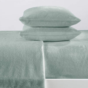 4-Piece Solid Plush Sheet Set - Velvet Luxe Collection