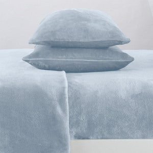 4-Piece Solid Plush Sheet Set - Velvet Luxe Collection