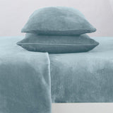 4-Piece Solid Plush Sheet - Velvet Luxe Collection