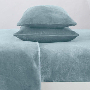 4-Piece Solid Plush Sheet Set - Velvet Luxe Collection
