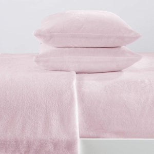 4-Piece Solid Plush Sheet Set - Velvet Luxe Collection