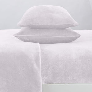 4-Piece Solid Plush Sheet Set - Velvet Luxe Collection