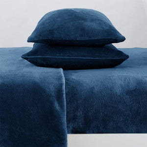 4-Piece Solid Plush Sheet Set - Velvet Luxe Collection