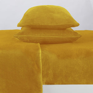 4-Piece Solid Plush Sheet Set - Velvet Luxe Collection