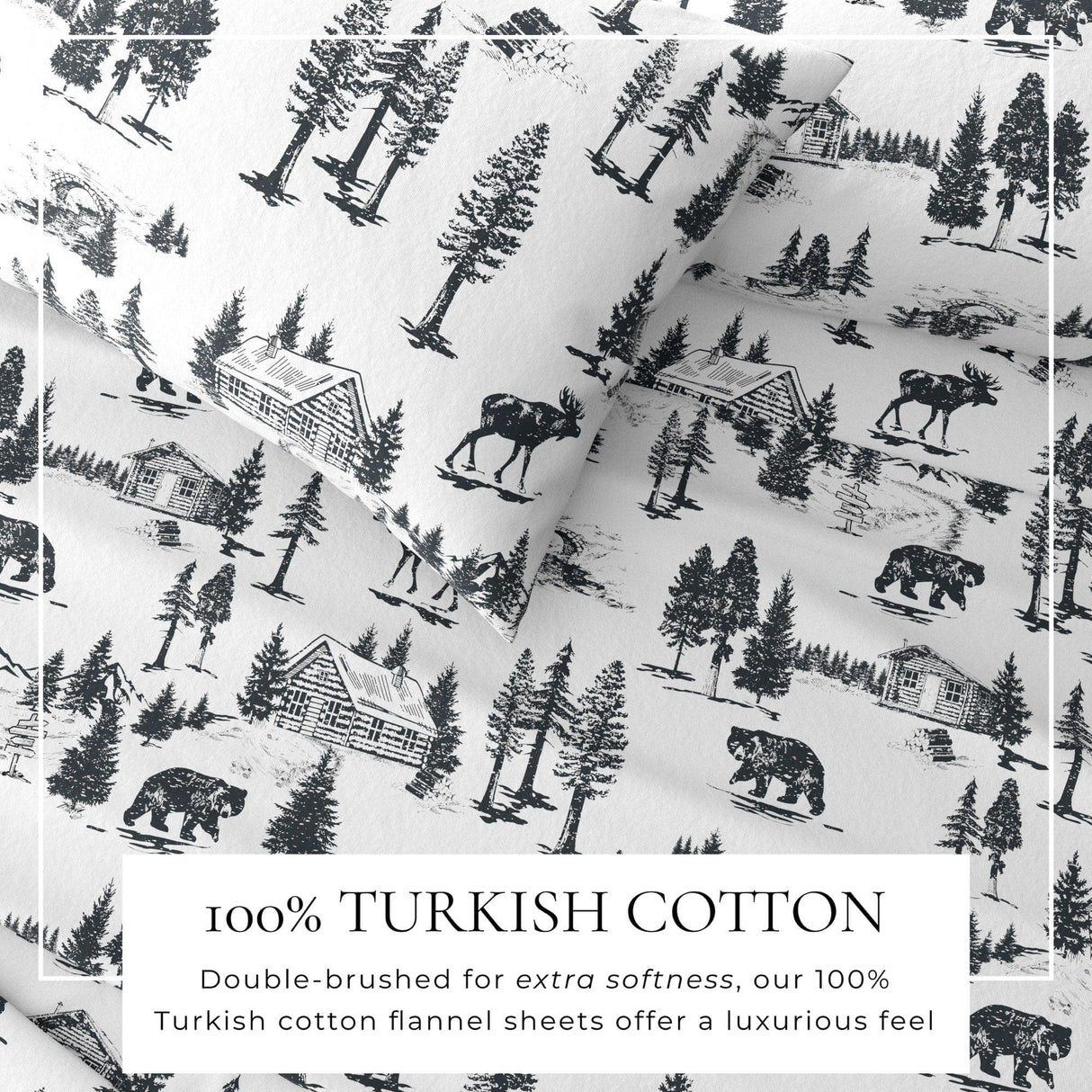 4-Piece Turkish Cotton Flannel Sheet - Lakeview Collection