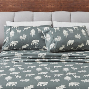4-Piece Lodge Microfiber Sheet - Mountain Ridge Collection