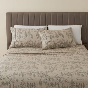 4-Piece Lodge Microfiber Sheet - Mountain Ridge Collection