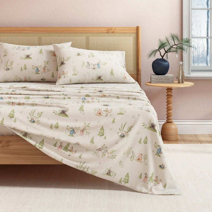 Great Bay Home Turkish Cotton Flannel Sheet Set in Tiny Village