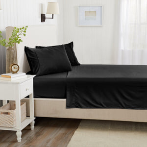 4 Piece Solid Microfiber Sheet Set - Amara Collection
