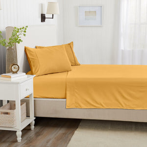 4 Piece Solid Microfiber Sheet Set - Amara Collection