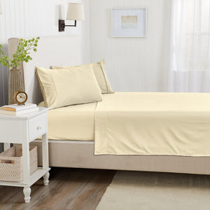 4 Piece Solid Microfiber Sheet Set - Amara Collection