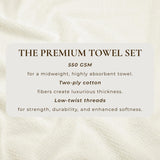 Cotton Textured Bath Towel Set - Acacia Collection