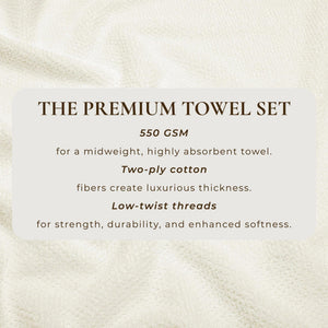 Cotton Textured Bath Towel Set - Acacia Collection