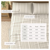 4-Piece Striped Microfiber Sheet Set - Elouise Collection