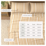 4-Piece Striped Microfiber Sheet Set - Elouise Collection