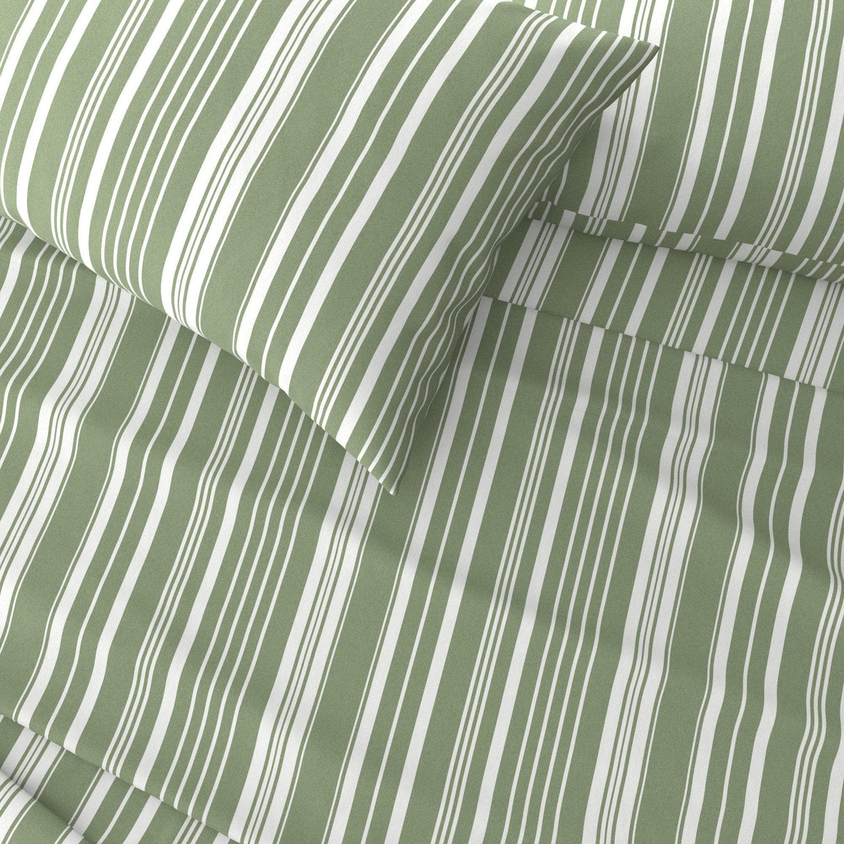 4-Piece Striped Microfiber Sheet Set - Elouise Collection