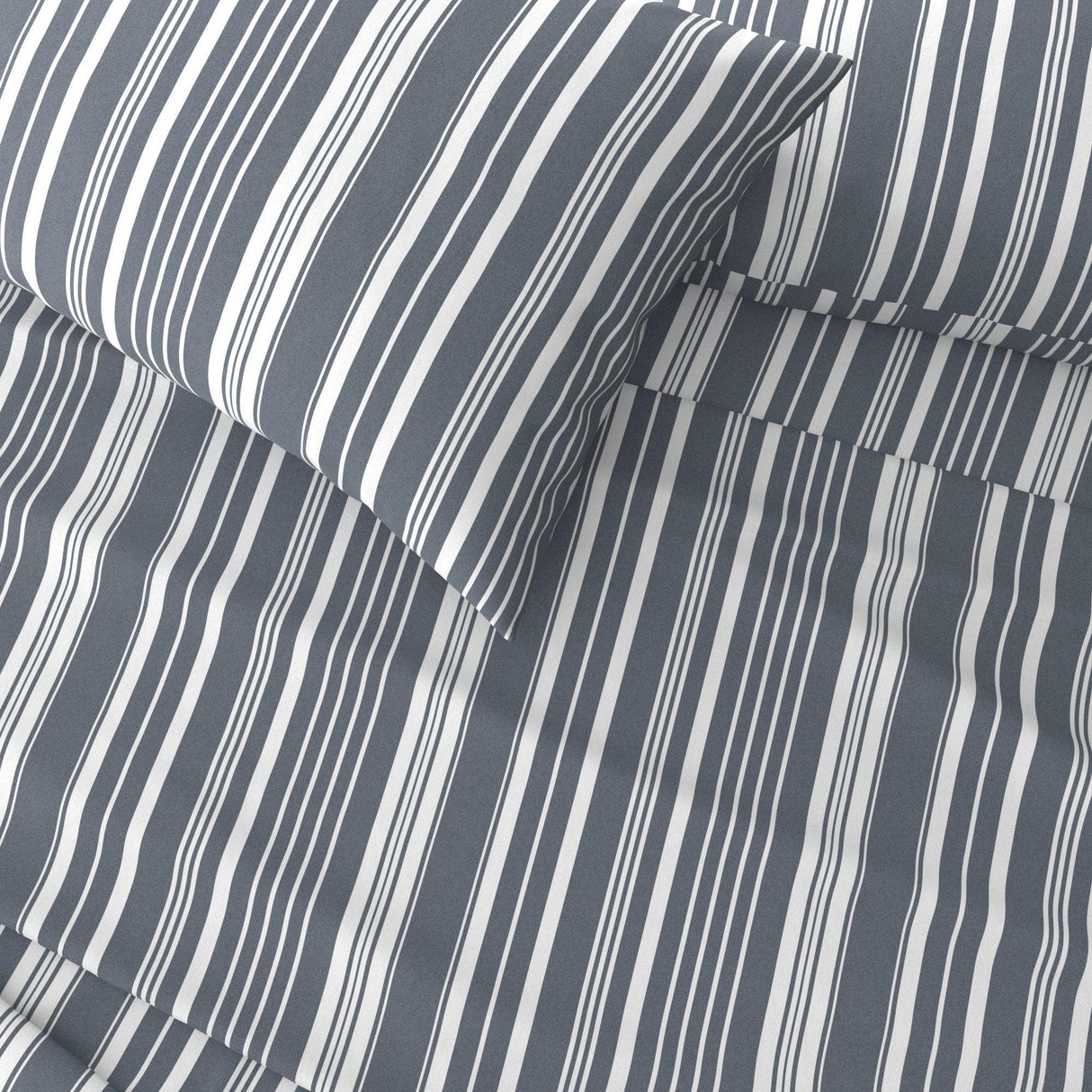 4-Piece Striped Microfiber Sheet Set - Elouise Collection