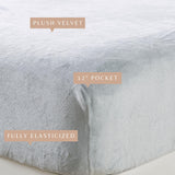 Solid Plush Fitted Sheet - Velvet Luxe Collection