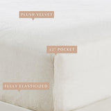 Solid Plush Fitted Sheet - Velvet Luxe Collection