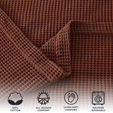 100% Cotton Waffle Weave Blanket - Mikala Collection