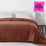 100% Cotton Waffle Weave Blanket - Mikala Collection