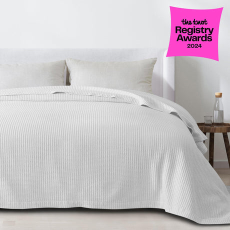 100% Cotton Waffle Weave Blanket - Mikala Collection