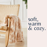 Ruched Faux Fur Throw Blanket - Alondra Collection