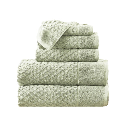 Cotton Diamond Waffle Weave Bath Towel Set - Grayson Collection