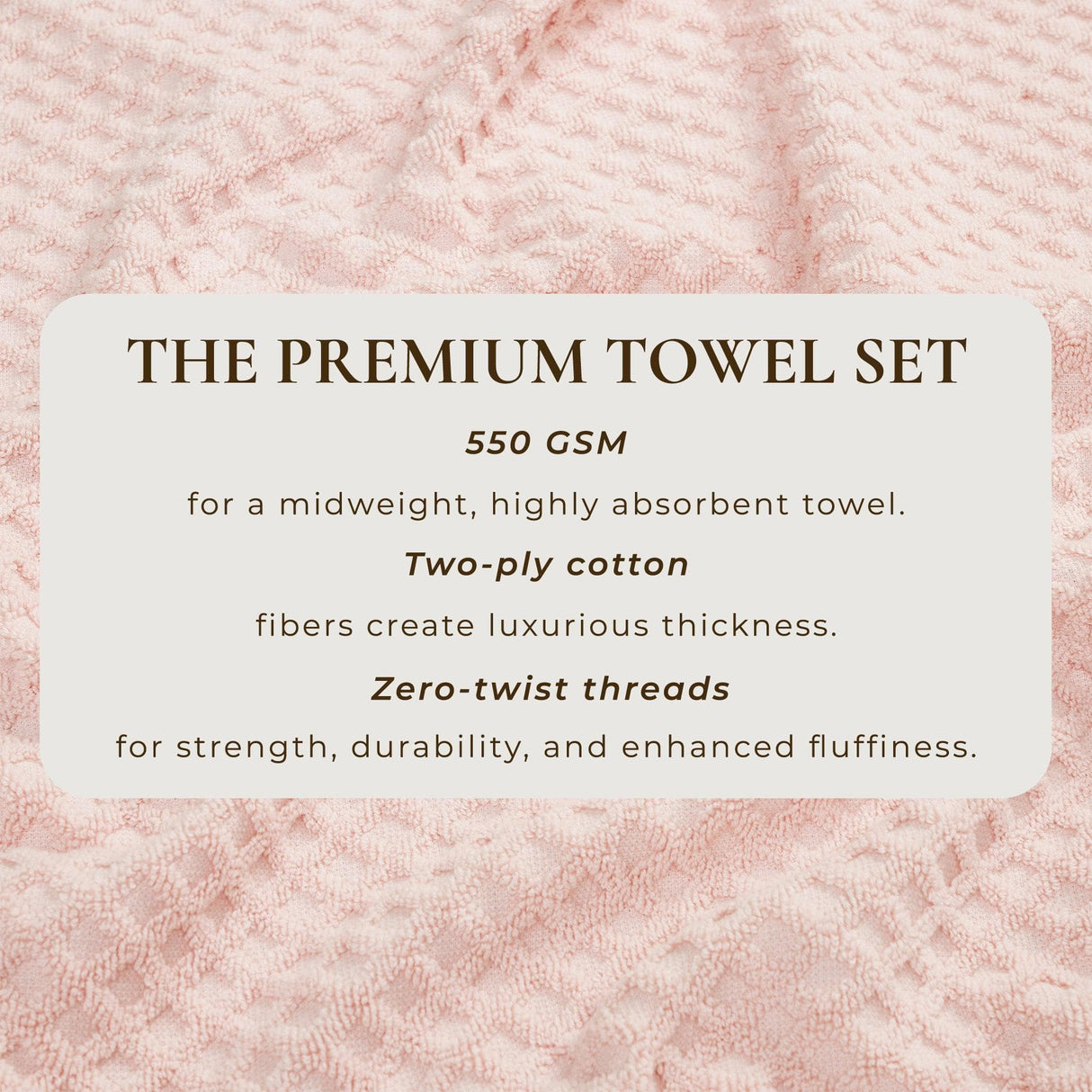 Cotton Diamond Waffle Weave Bath Towel Set - Grayson Collection