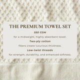 Cotton Diamond Waffle Weave Bath Towel Set - Grayson Collection