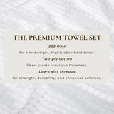 Cotton Diamond Waffle Weave Bath Towel Set - Grayson Collection