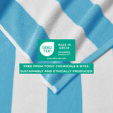 Cotton Velour Cabana Stripe Beach Towel - Novia Collection