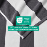 Cotton Velour Cabana Stripe Beach Towel - Novia Collection