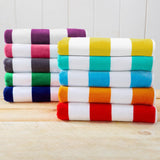 Cotton Velour Cabana Stripe Beach Towel - Novia Collection