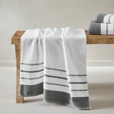 Decorative Cotton Stripe Bath Towel Set - Noelle Collection