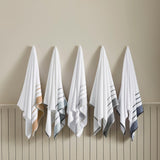 Decorative Cotton Stripe Bath Towel Set - Noelle Collection