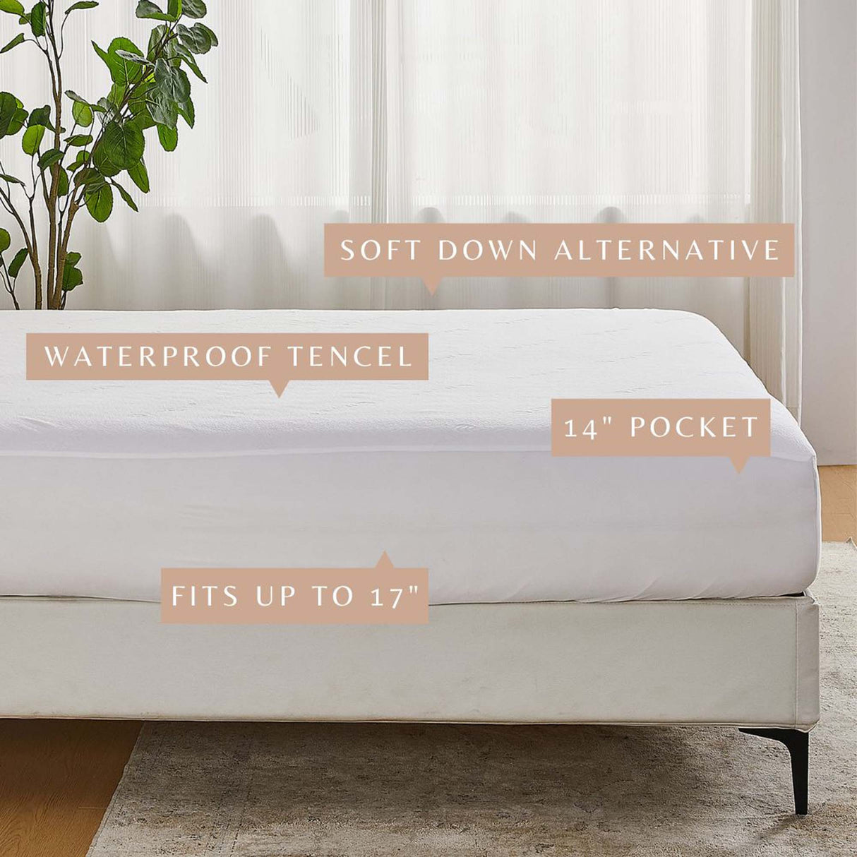 Waterproof Tencel Mattress Protector - Giavanna Collection