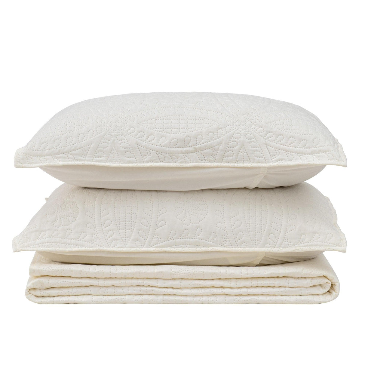 3-Piece Oversized Medallion Quilt Set - Clara Collection