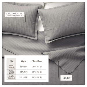 3-Piece Solid Quilt from Alicia Collection