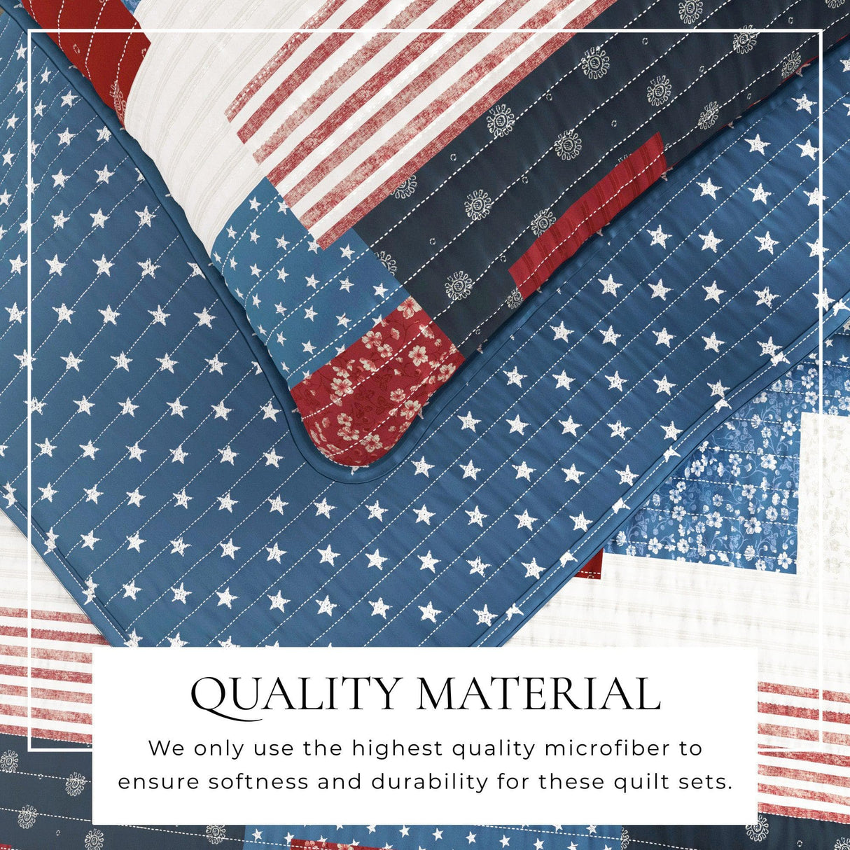 Americana Patchwork Quilt Set - Lowel Collection
